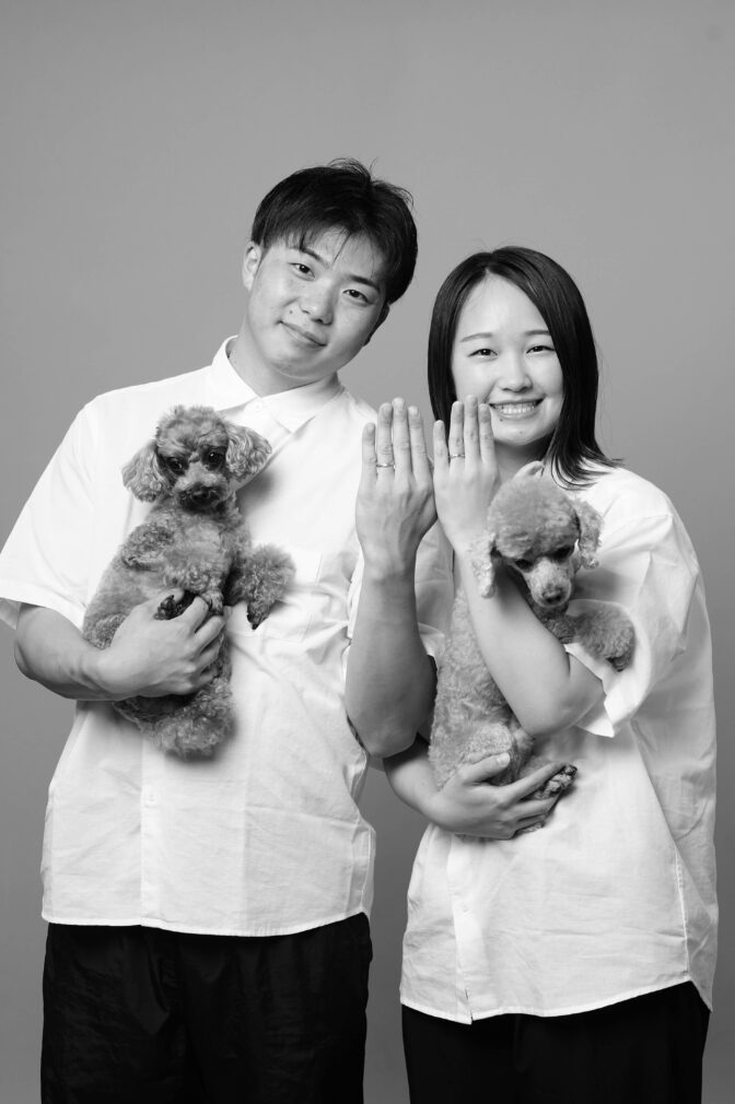 画像:愛犬と入籍フォト🐶